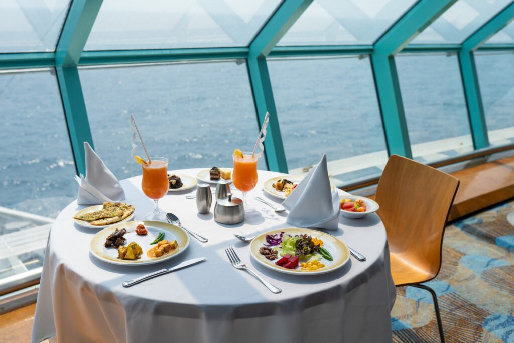 Breakfast in of the luxury cruise lines.