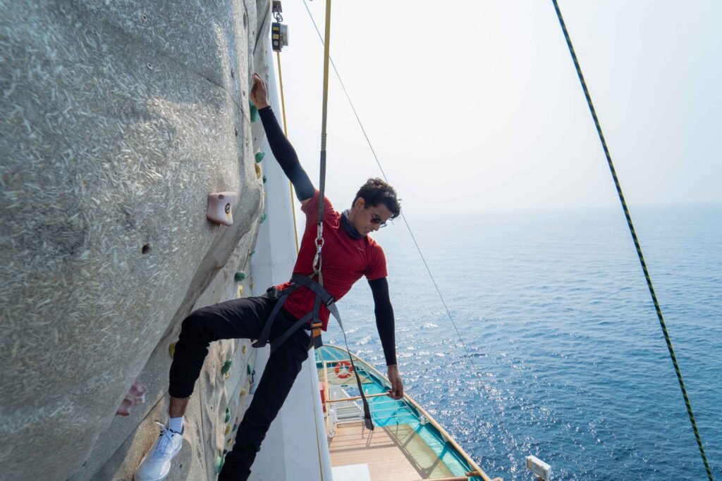 Rock Climbing on Cordelia Cruises