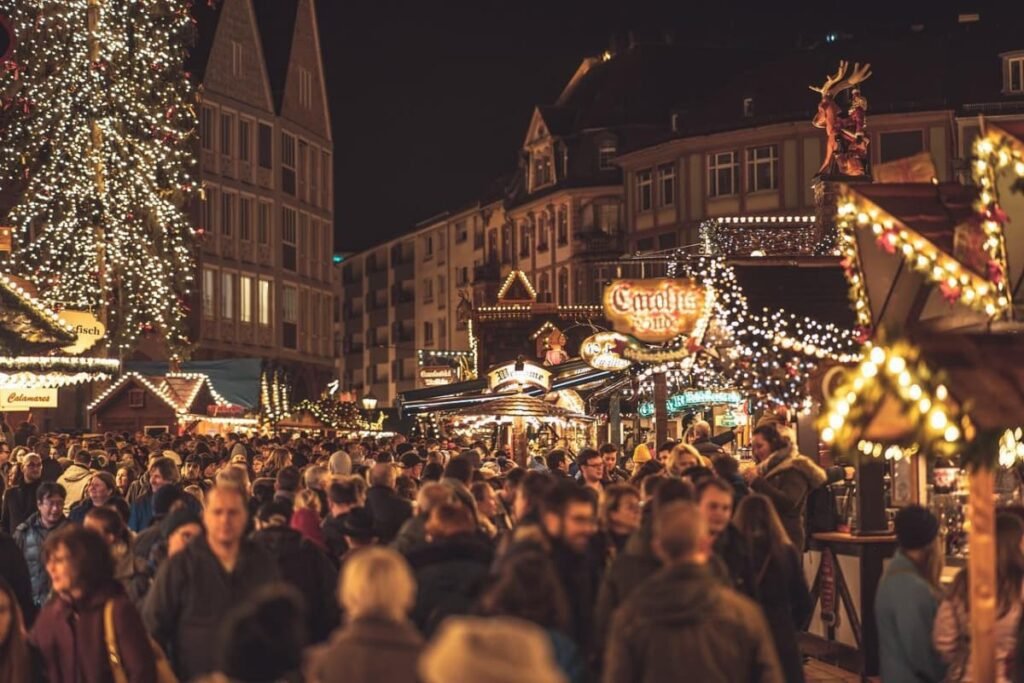 Bergen's Christmas market in Norway in December