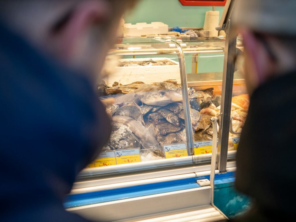 Hamburg Fish Market in Germany in June